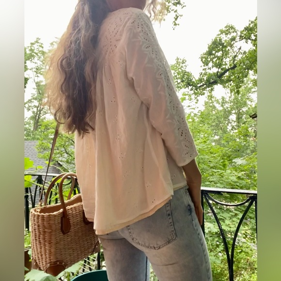 NWOT Shabby Chic Cotton Boho Top Sz M - Picture 12 of 15